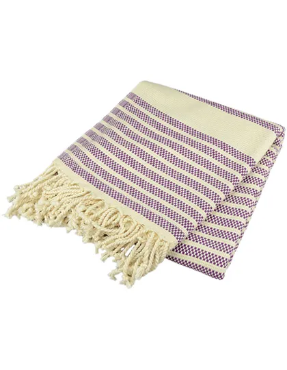 Hamamzz® Original Bodrum De Luxe Towel in purple/ivory