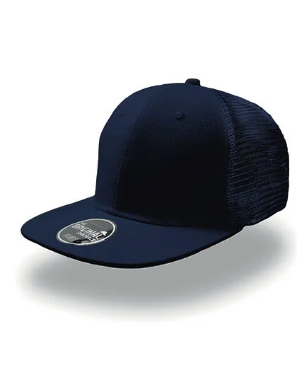 Snap Mesh Cap in navy/navy
