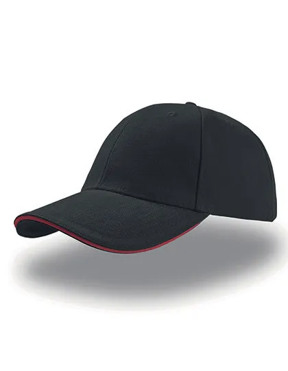 Liberty Sandwich Cap in black/red