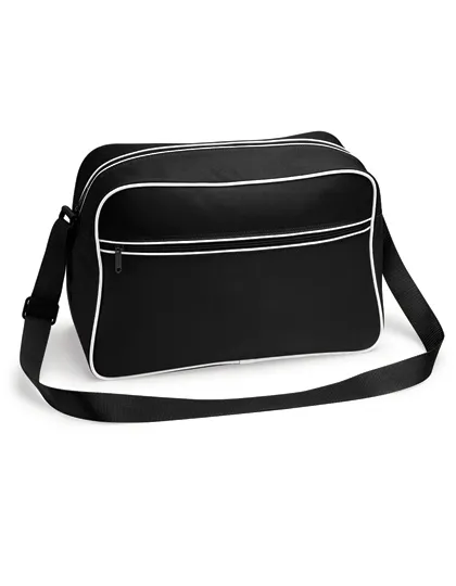 Retro Shoulder Bag in black/white