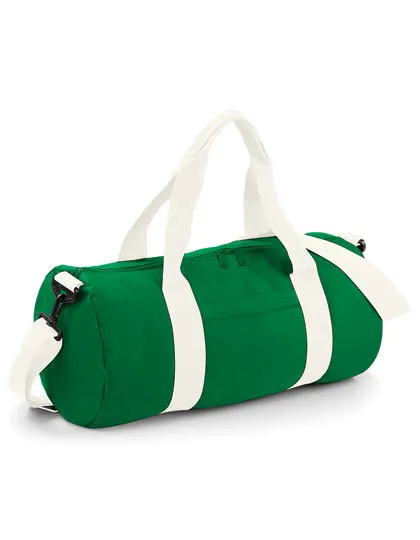 Original Barrel Bag in kelly green/off white