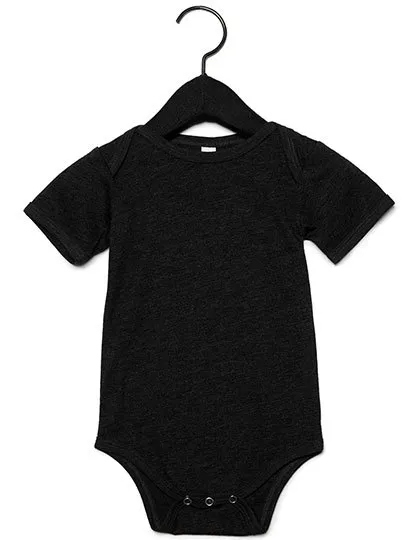 Baby Triblend Short Sleeve Onesie in charcoal-black triblend (heather)
