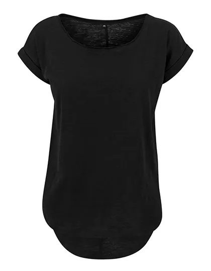 Ladies’ Long Slub Tee in black