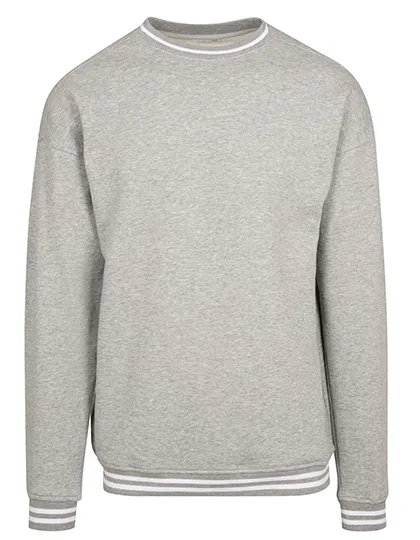 College Sweat Crew in heather grey/white