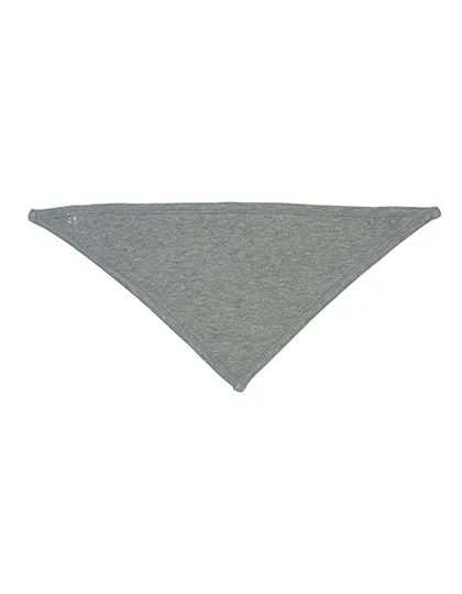 Bandana Bib in white/heather grey melange