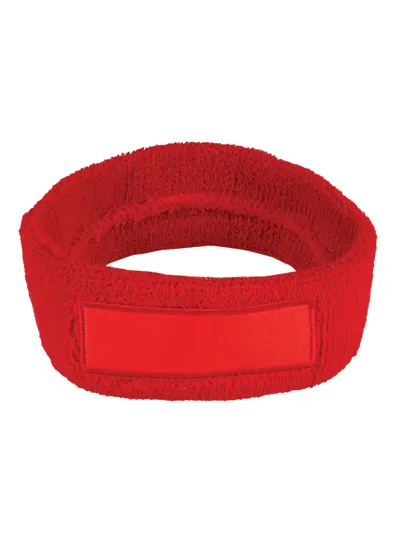 Head Sweatband with Label in red