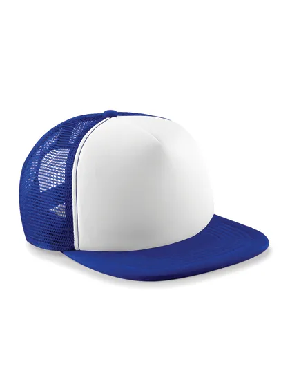CB645b - Junior Vintage Snapback Trucker in bright royal/white