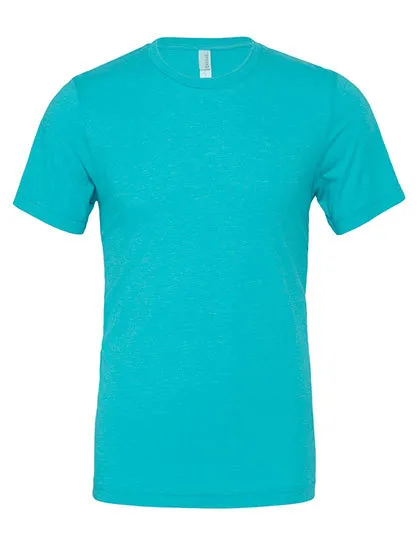 Unisex Poly-Cotton Short Sleeve Tee in neon blue