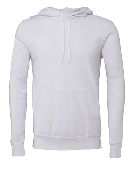 Unisex Pullover Poly-Cotton Fleece Hoodie in white