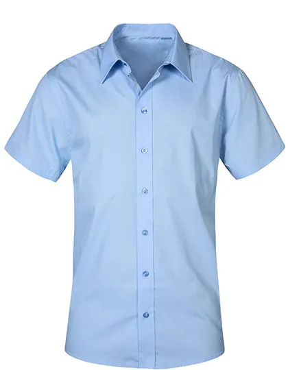 Men’s Poplin Shirt Short Sleeve in light blue