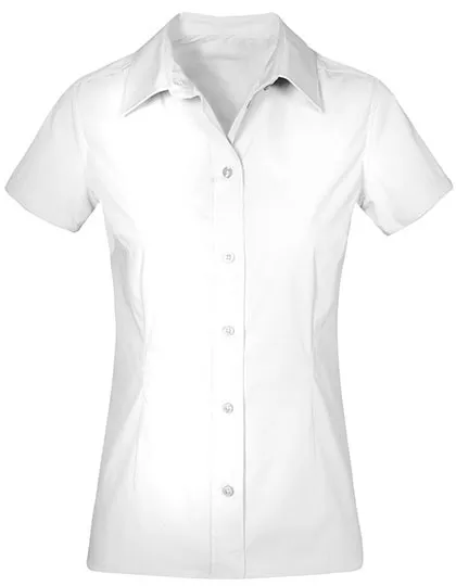 Women’s Poplin Shirt Short Sleeve in white