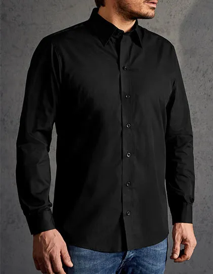 Men’s Poplin Shirt Long Sleeve in black