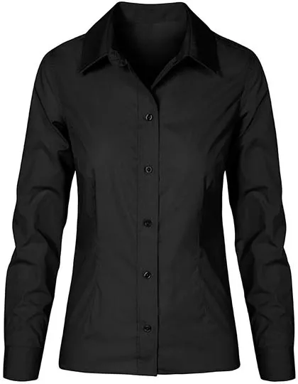 Women’s Poplin Shirt Long Sleeve in black