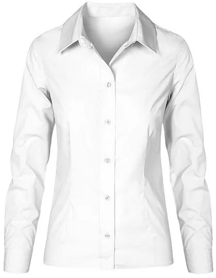 Women’s Poplin Shirt Long Sleeve in white