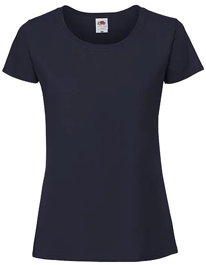 Ladies Ringspun Premium T in deep navy