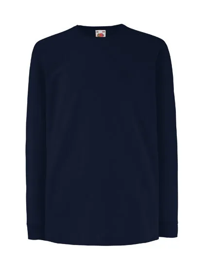 Kids Valueweight Long Sleeve T in deep navy