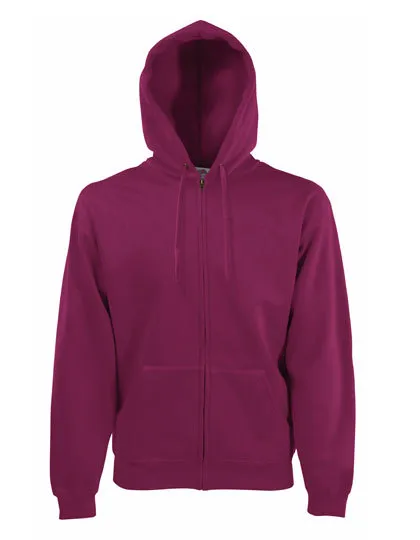Classic Hooded Sweat Jacket in burgundy