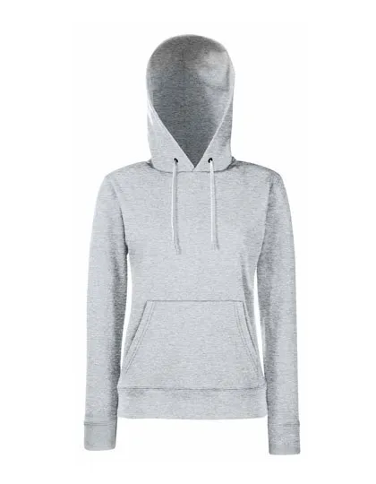 Ladies Classic Hooded Sweat in heather grey