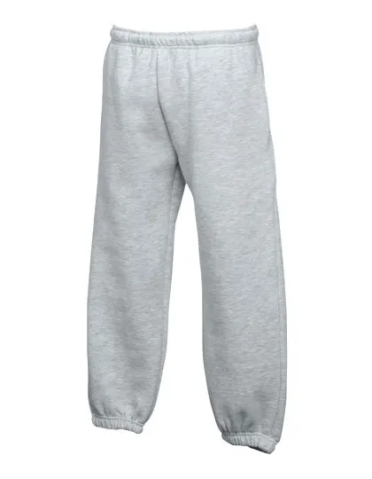 Kids Premium Elasticated Cuff Jog Pants in heather grey