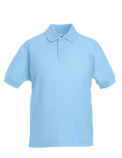 Kids 65/35 Polo in sky blue