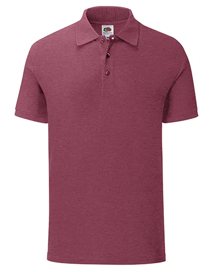 Iconic Polo in heather burgundy