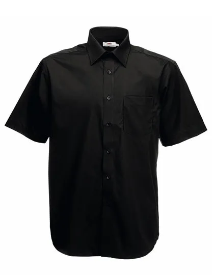 Men’s Short Sleeve Poplin Shirt in black