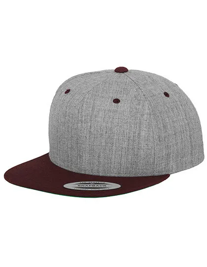 Classic Snapback 2-Tone in heather grey/maroon