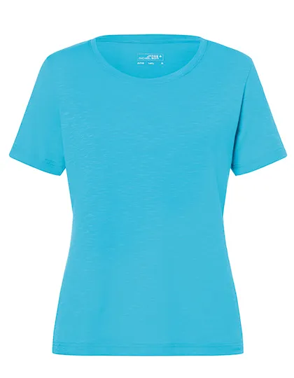Ladies’Slub T-Shirt in turquoise
