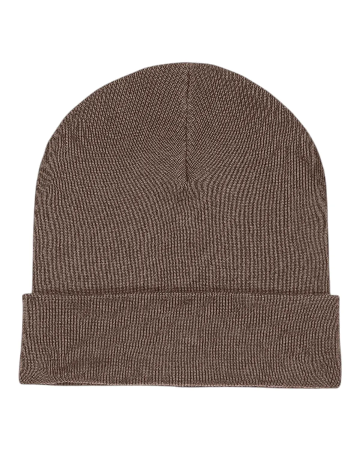 Rib Beanie in mocha, zonder model