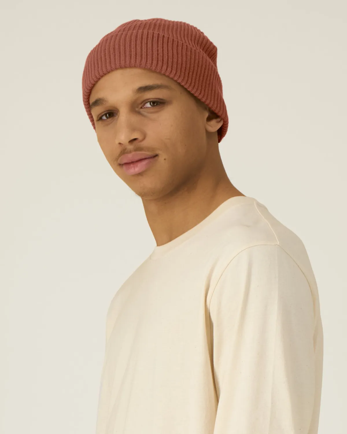 Fisherman Beanie in heritage brown, voorkant