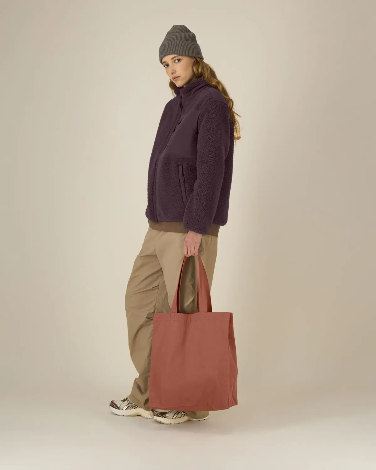 Mid Tote Bag in heritage brown, voorkant