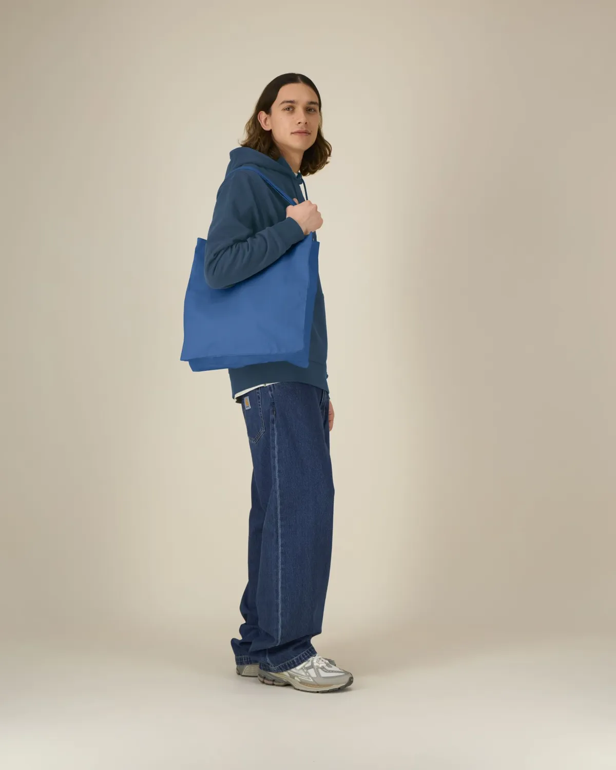 Mid Tote Bag in mindful blue, voorkant