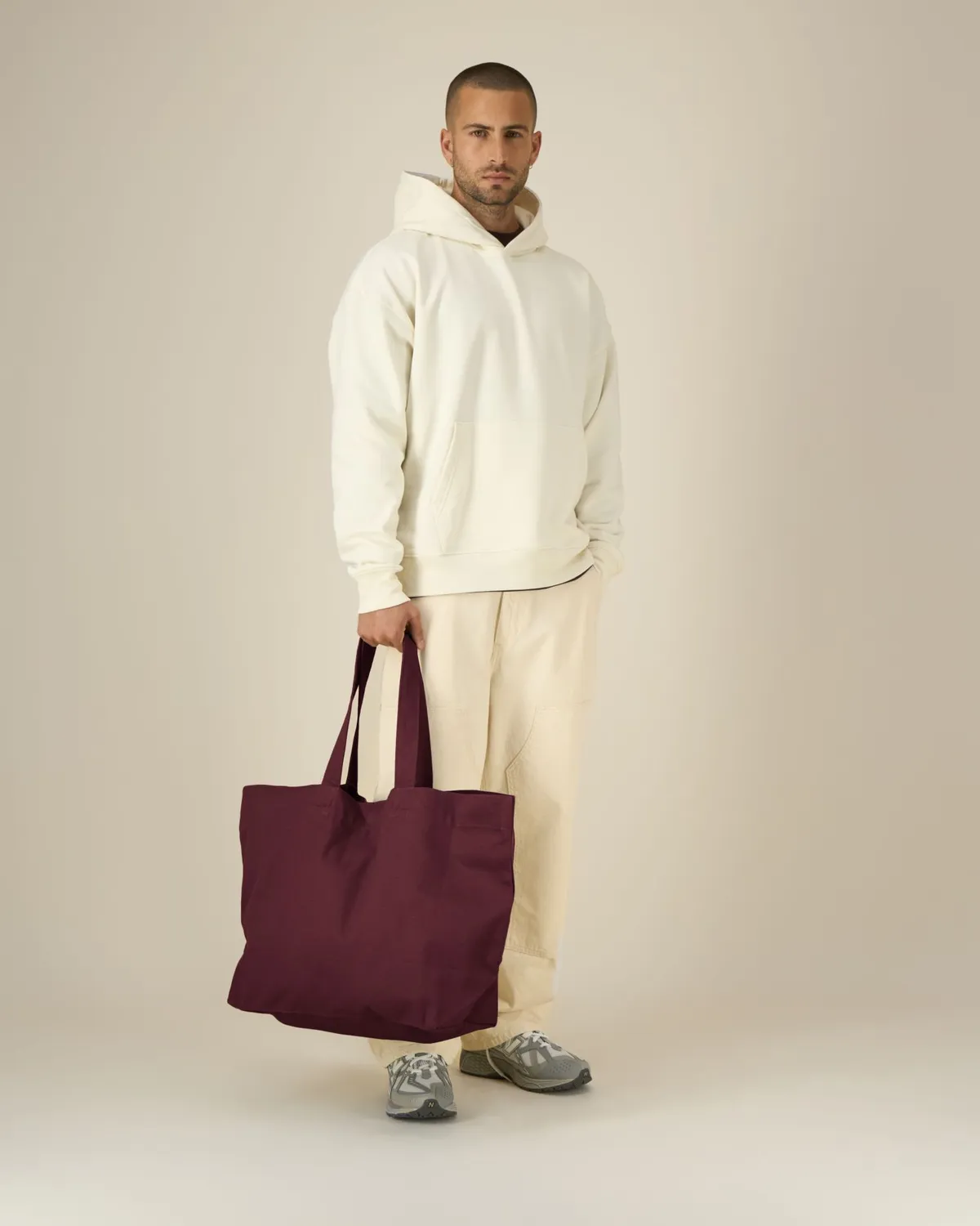 Shopping Bag 2.0 in burgundy, voorkant