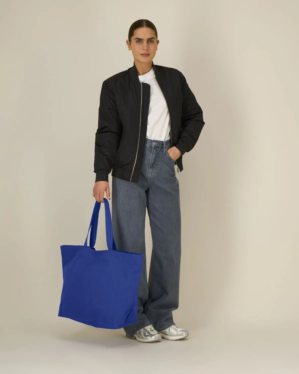 Shopping Bag 2.0 in worker blue, voorkant