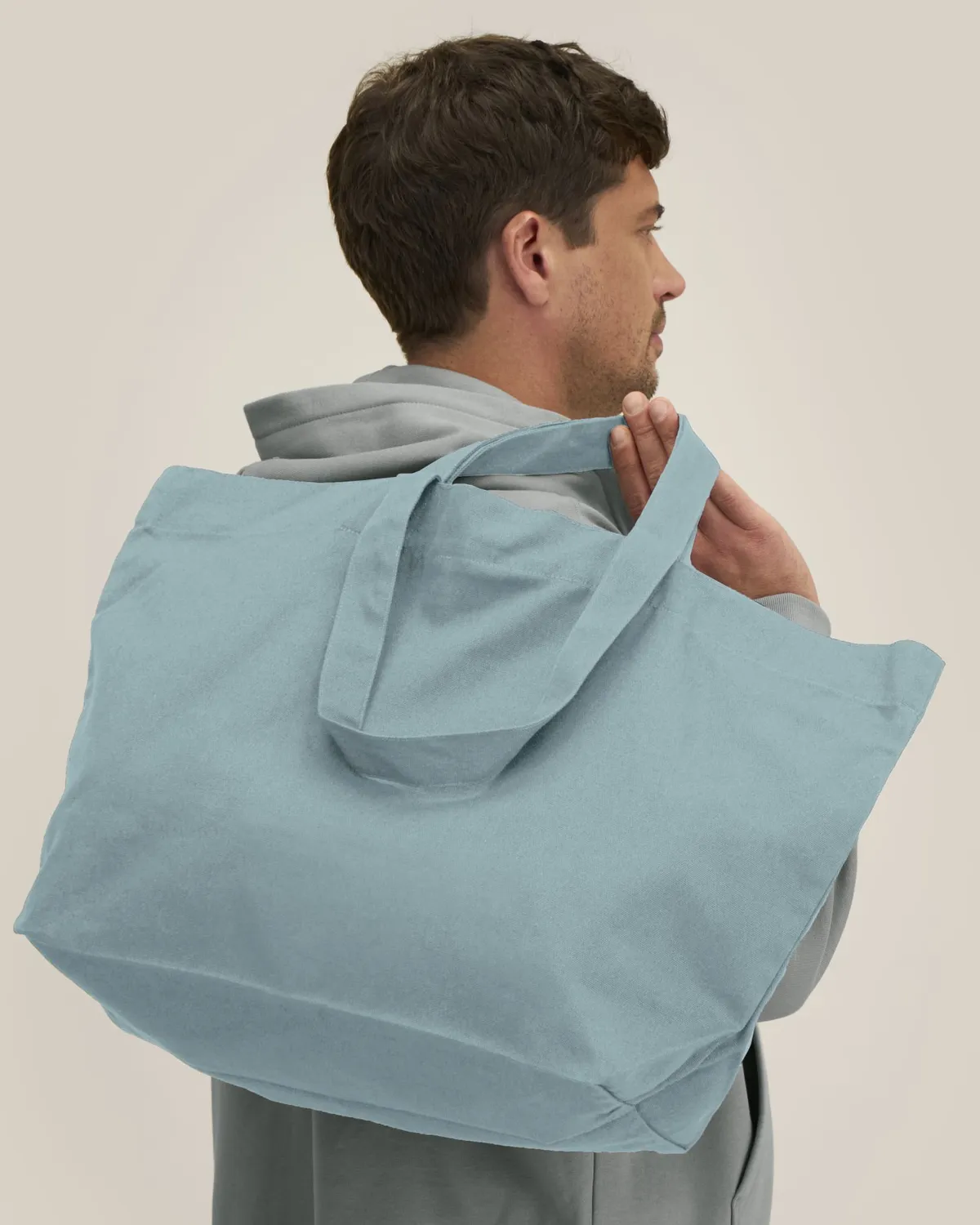 Shopping Bag 2.0 in pebble blue, voorkant