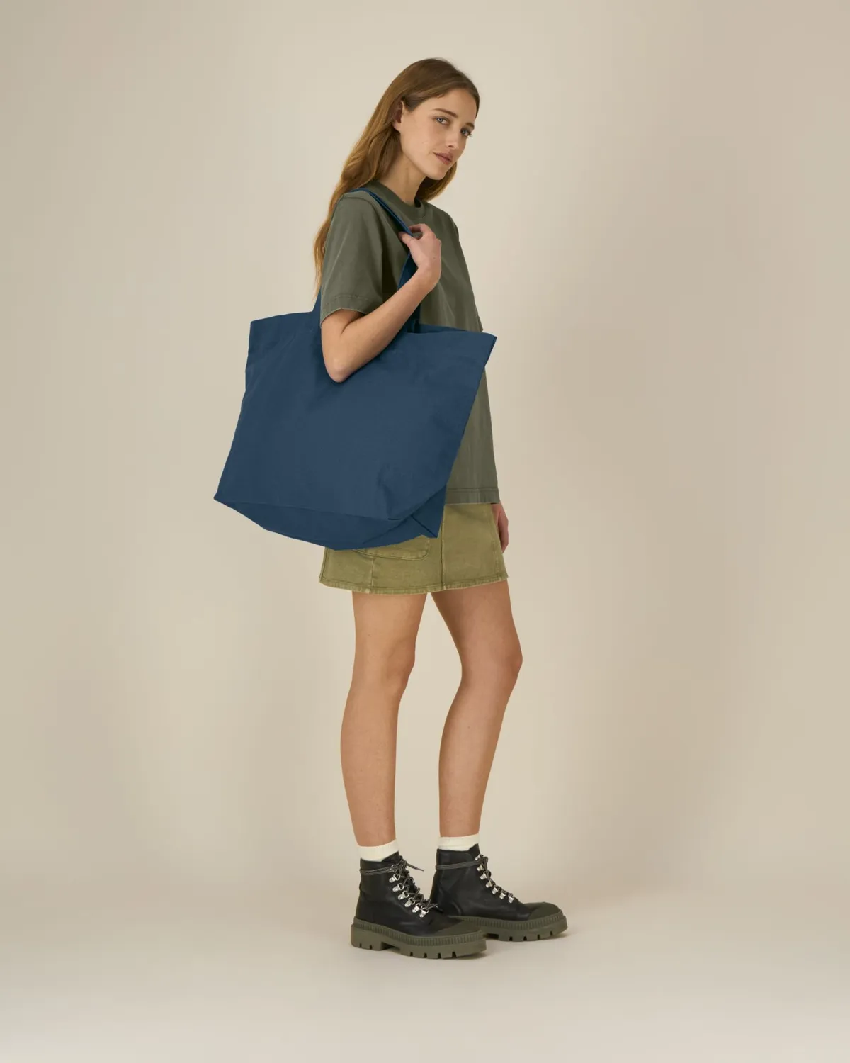 Shopping Bag 2.0 in deep teal, voorkant
