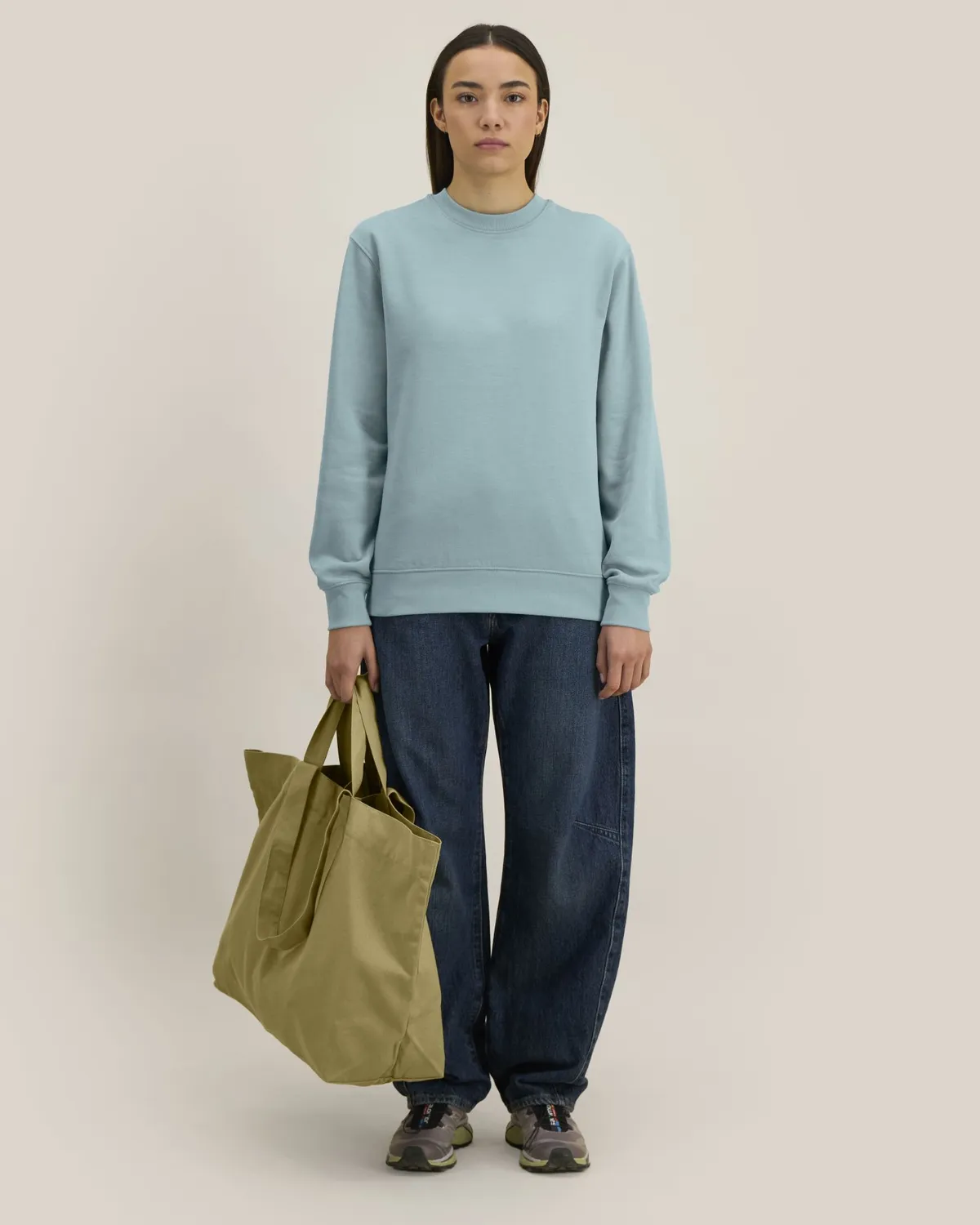 Shopping Bag 2.0 in faded olive, voorkant
