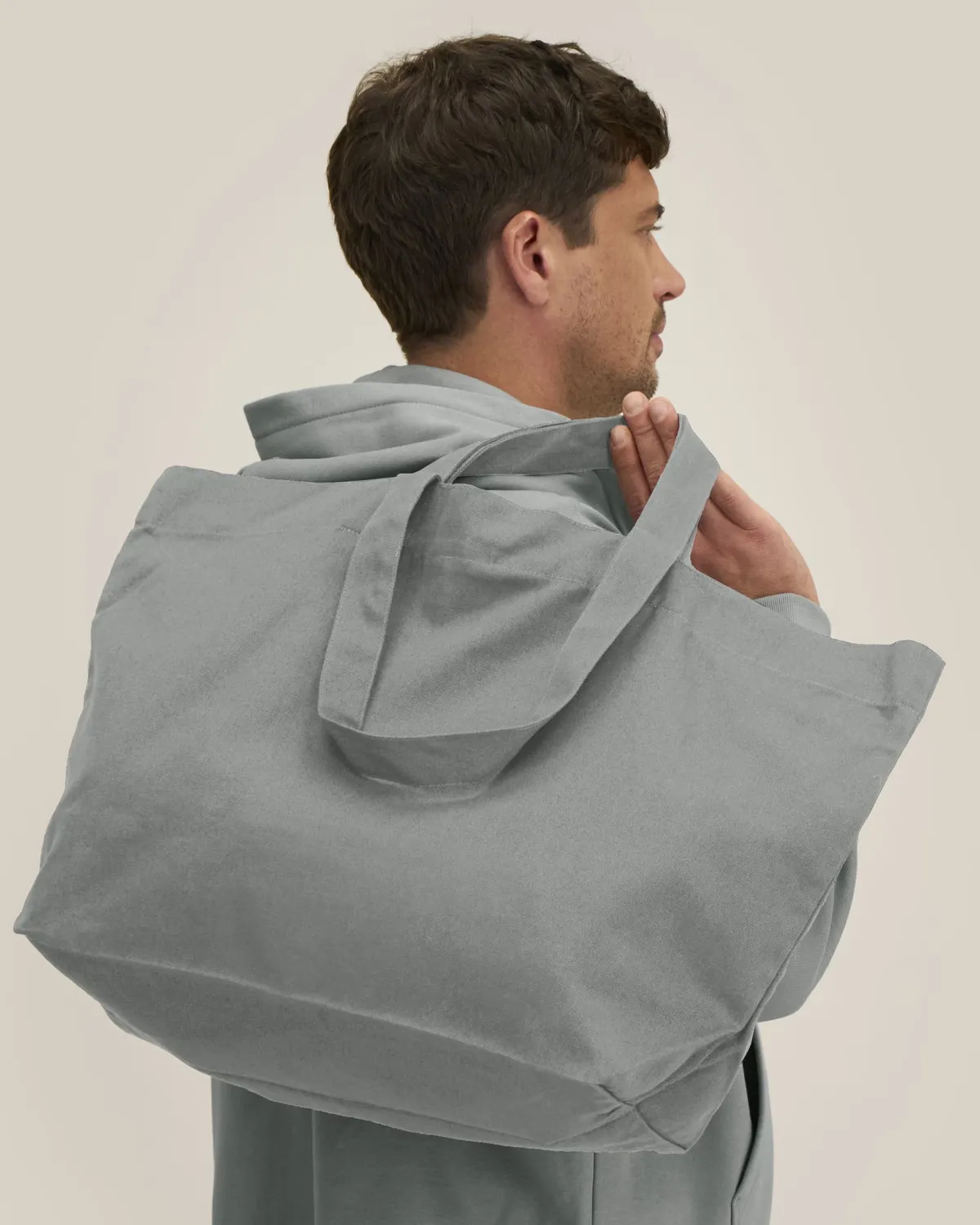 Shopping Bag 2.0 in misty grey, voorkant