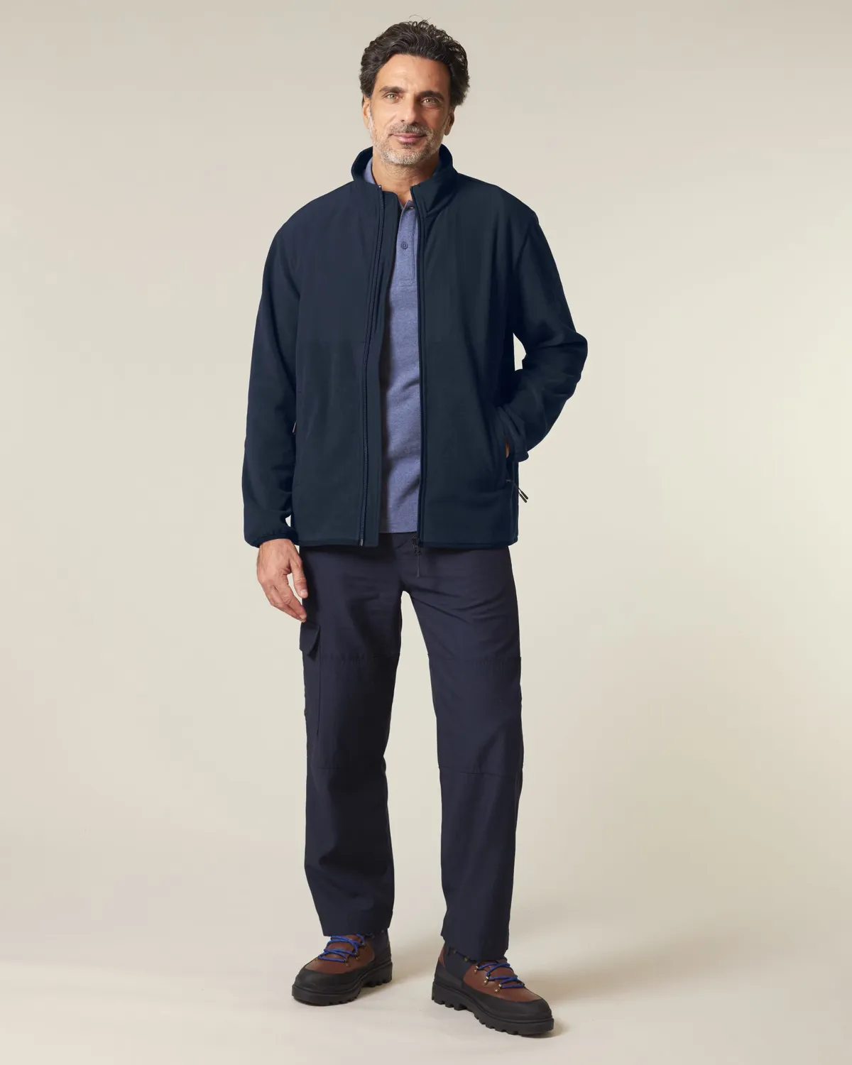 Trekker in french navy, voorkant