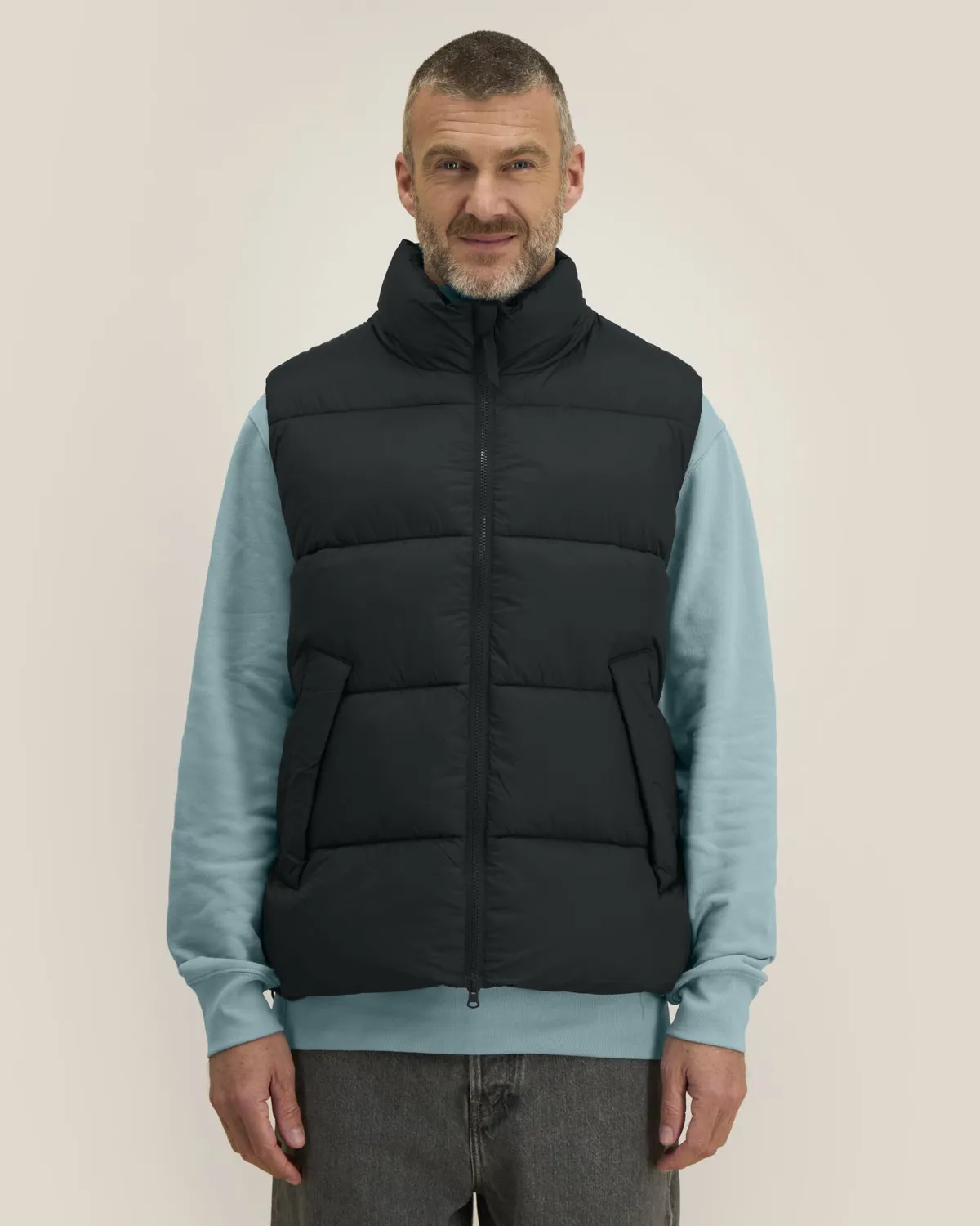 Puffer Gilet 2.0 in black, voorkant