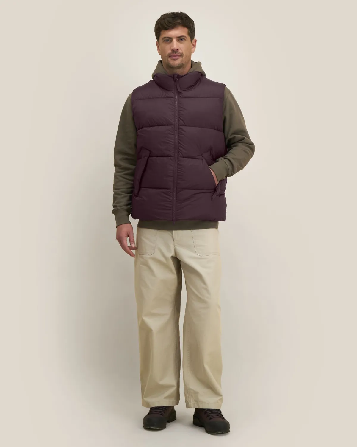Puffer Gilet 2.0 in red brown, voorkant