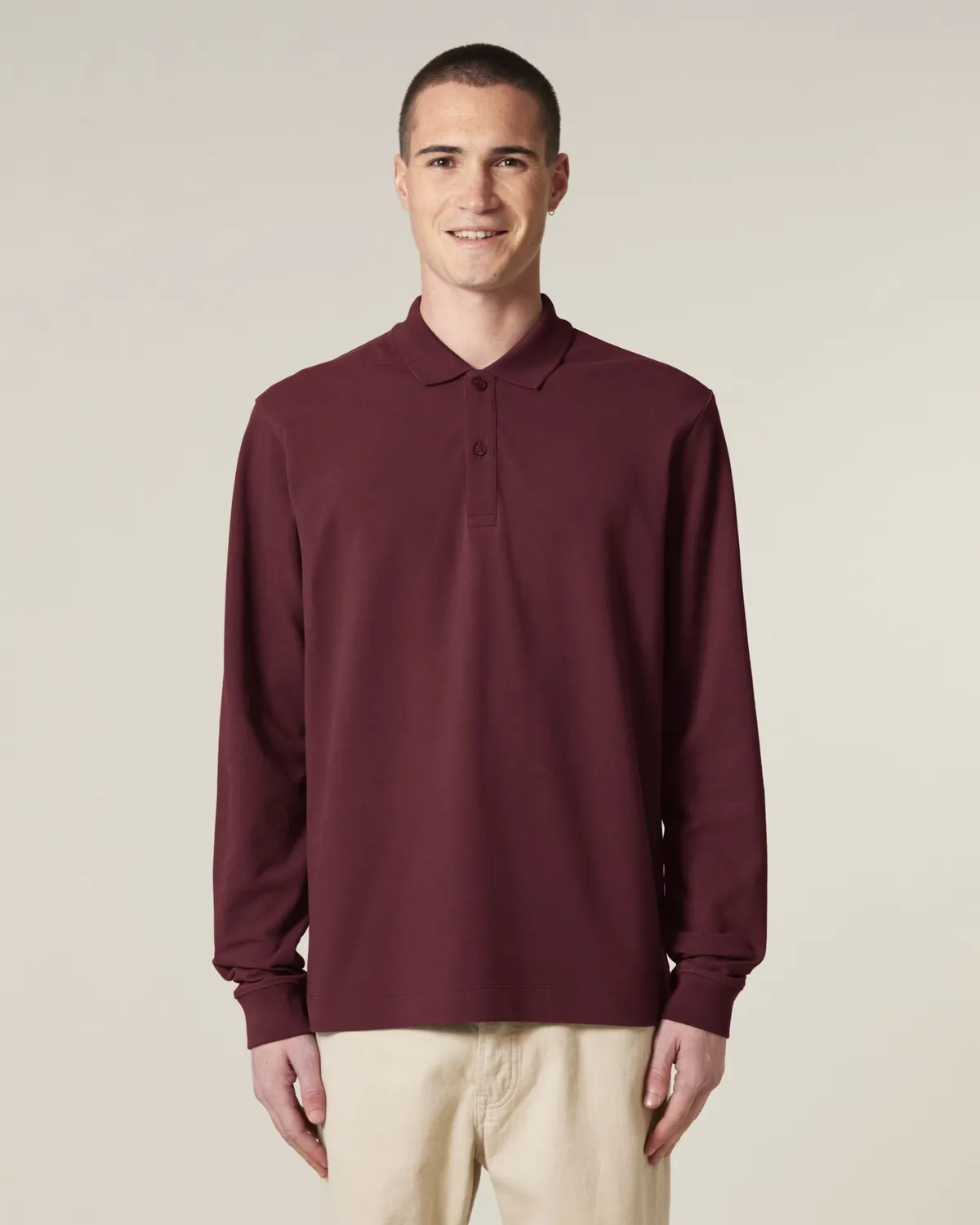 Prepster 2.0 Long Sleeve in burgundy, voorkant