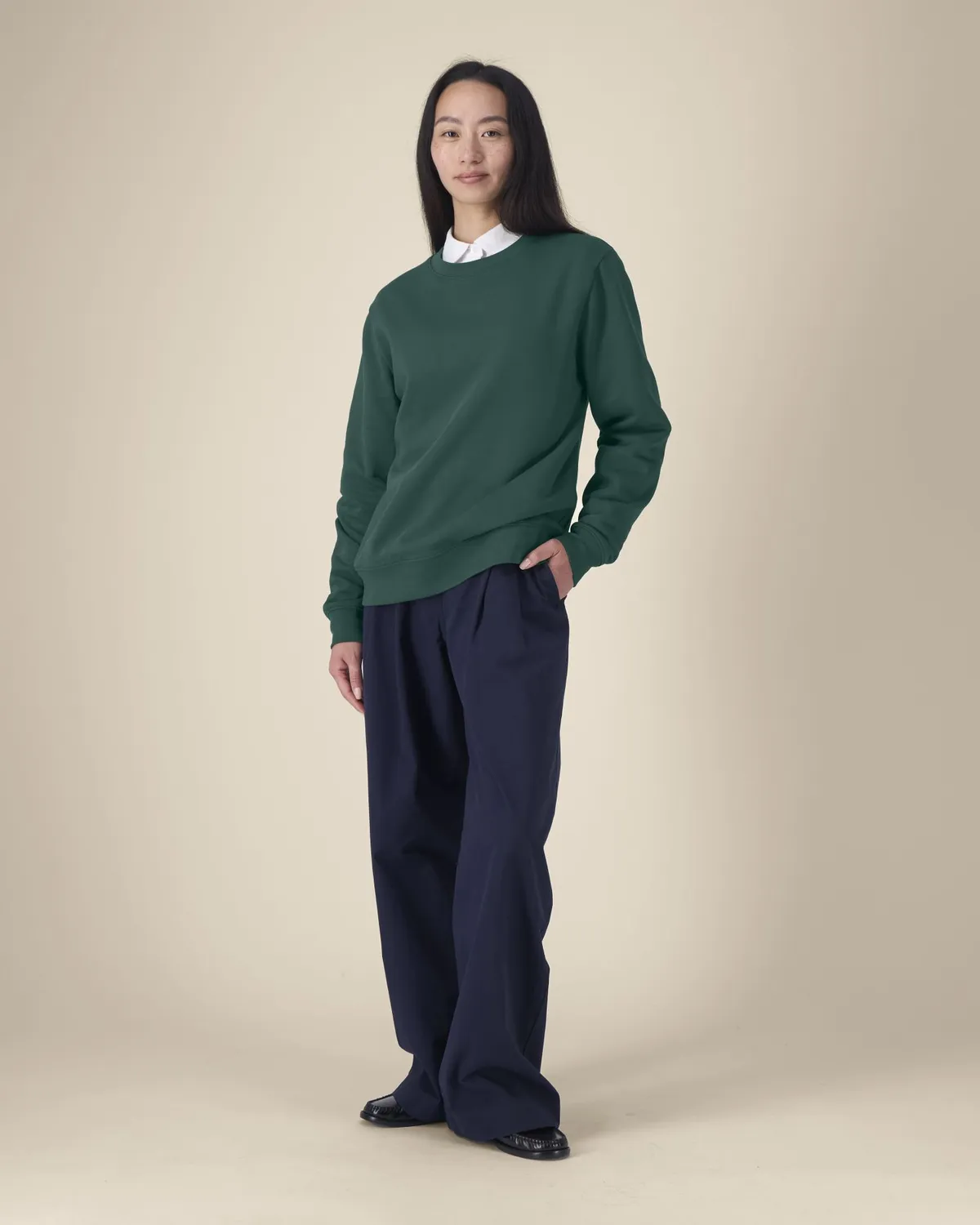 Stella Thinker in glazed green, voorkant