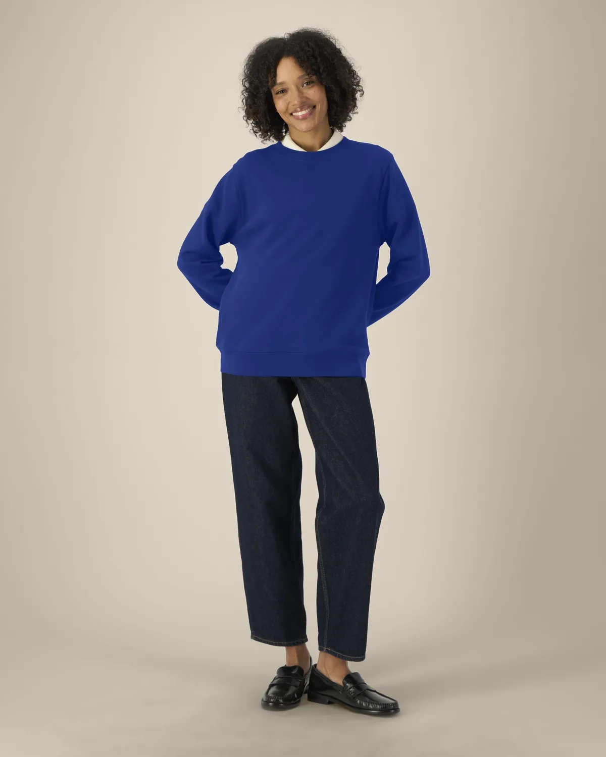 Stella Thinker in worker blue, voorkant