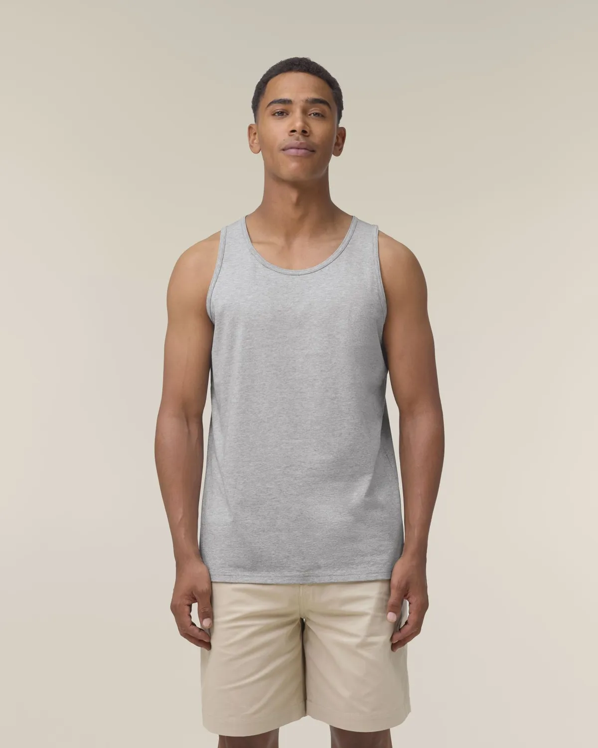 Stanley Stancer in heather grey, voorkant