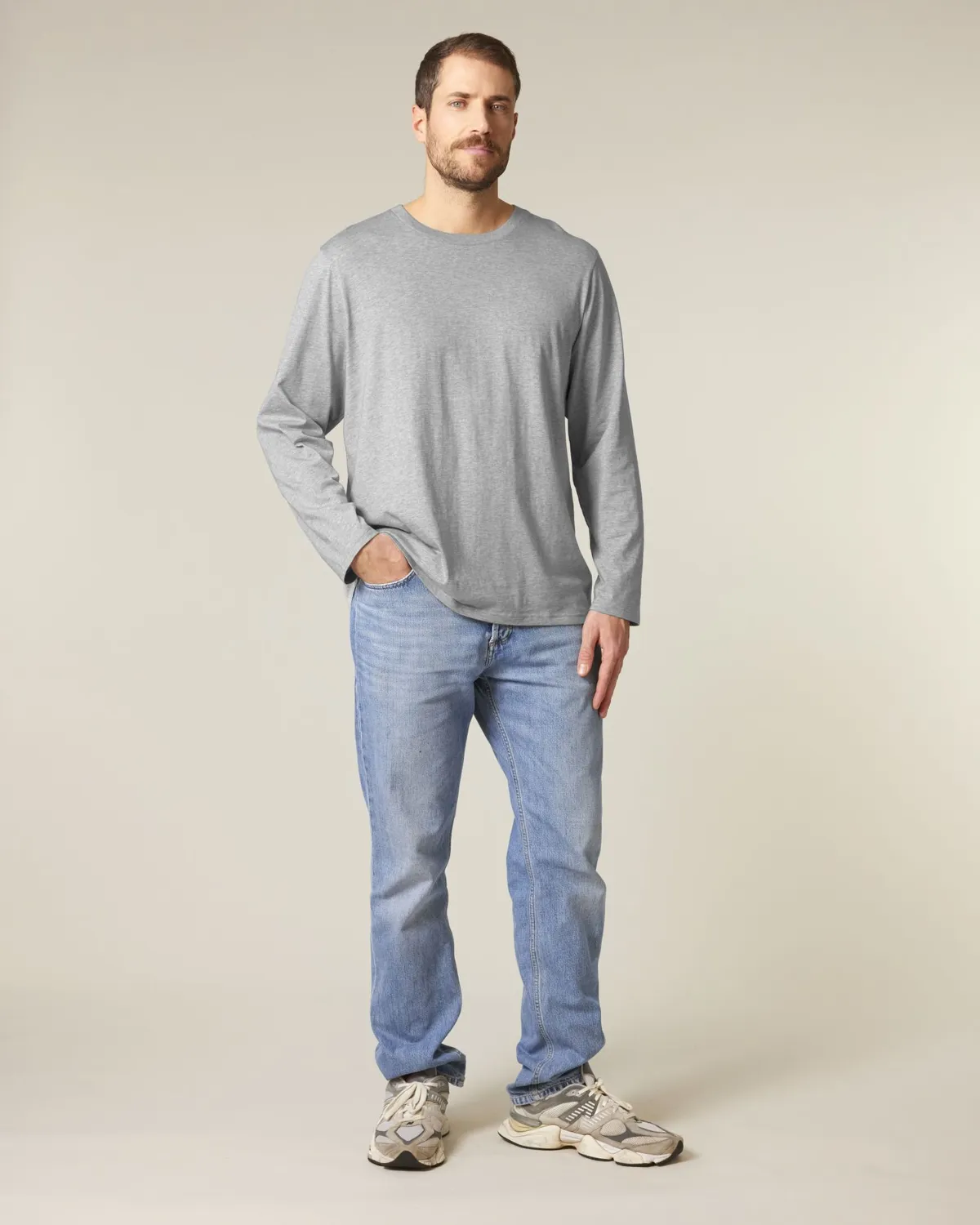 Creator 2.0 Long Sleeve in heather grey, voorkant