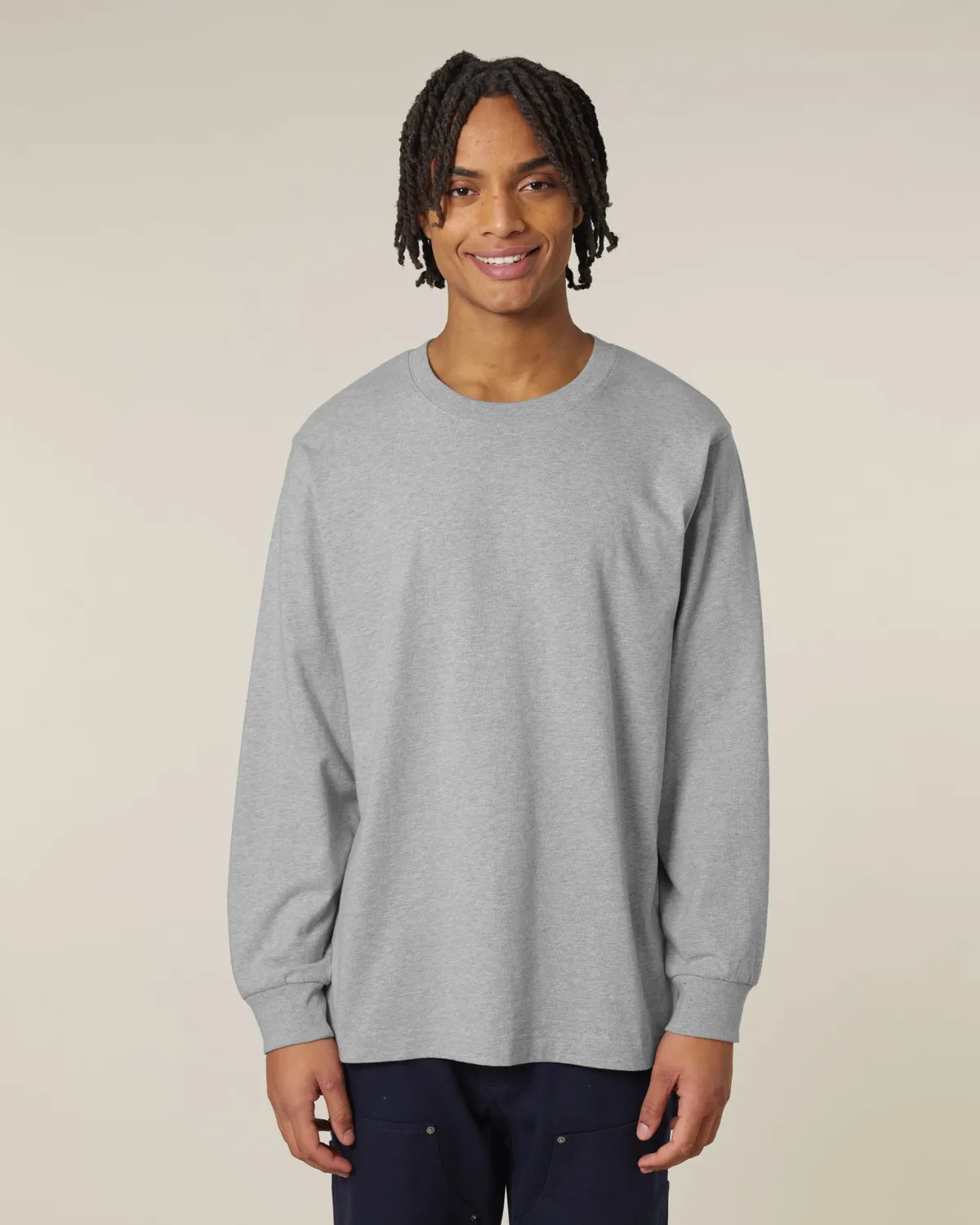 Freestyler Long Sleeve in heather grey, voorkant