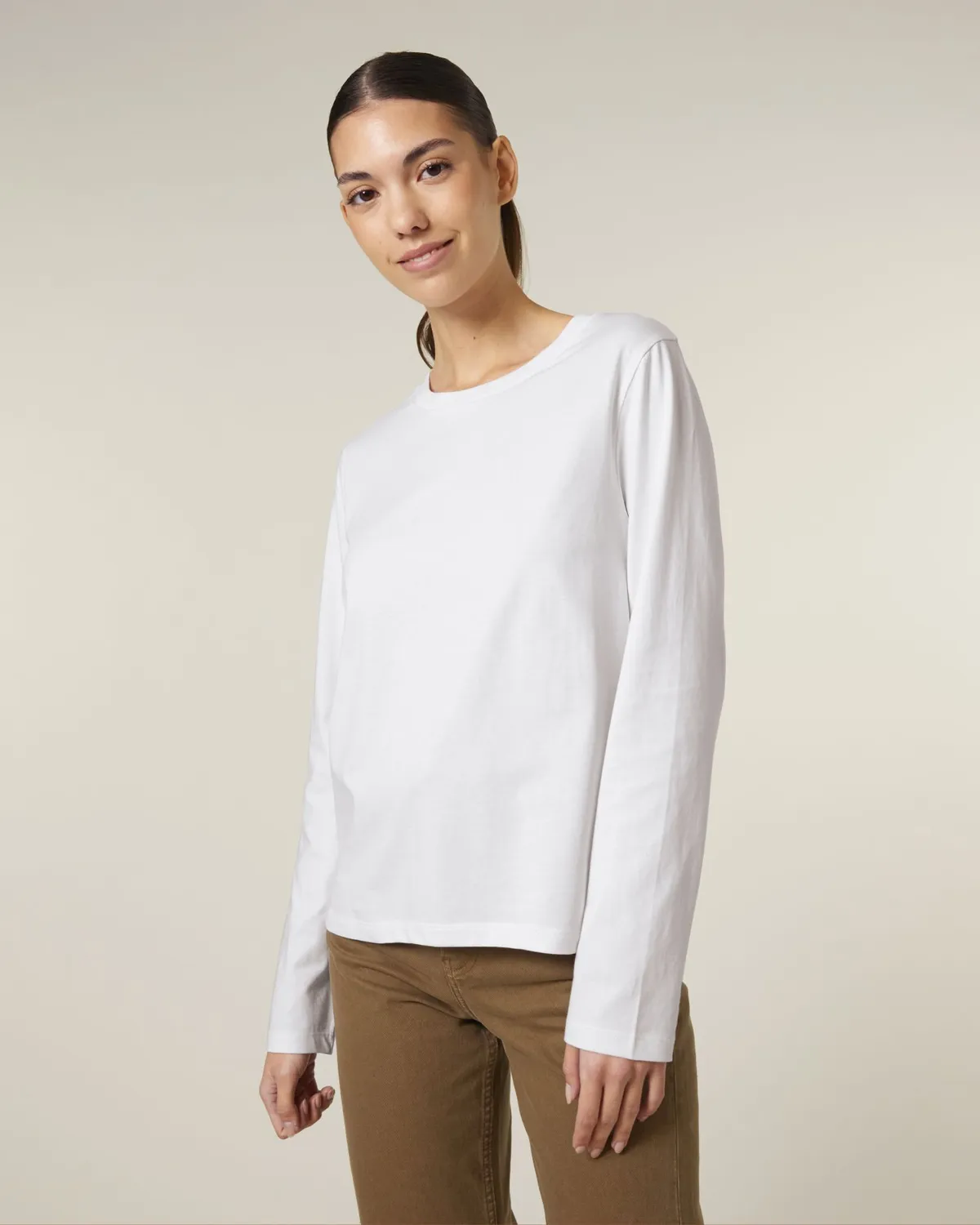 Stella Muser Long Sleeve in white, voorkant