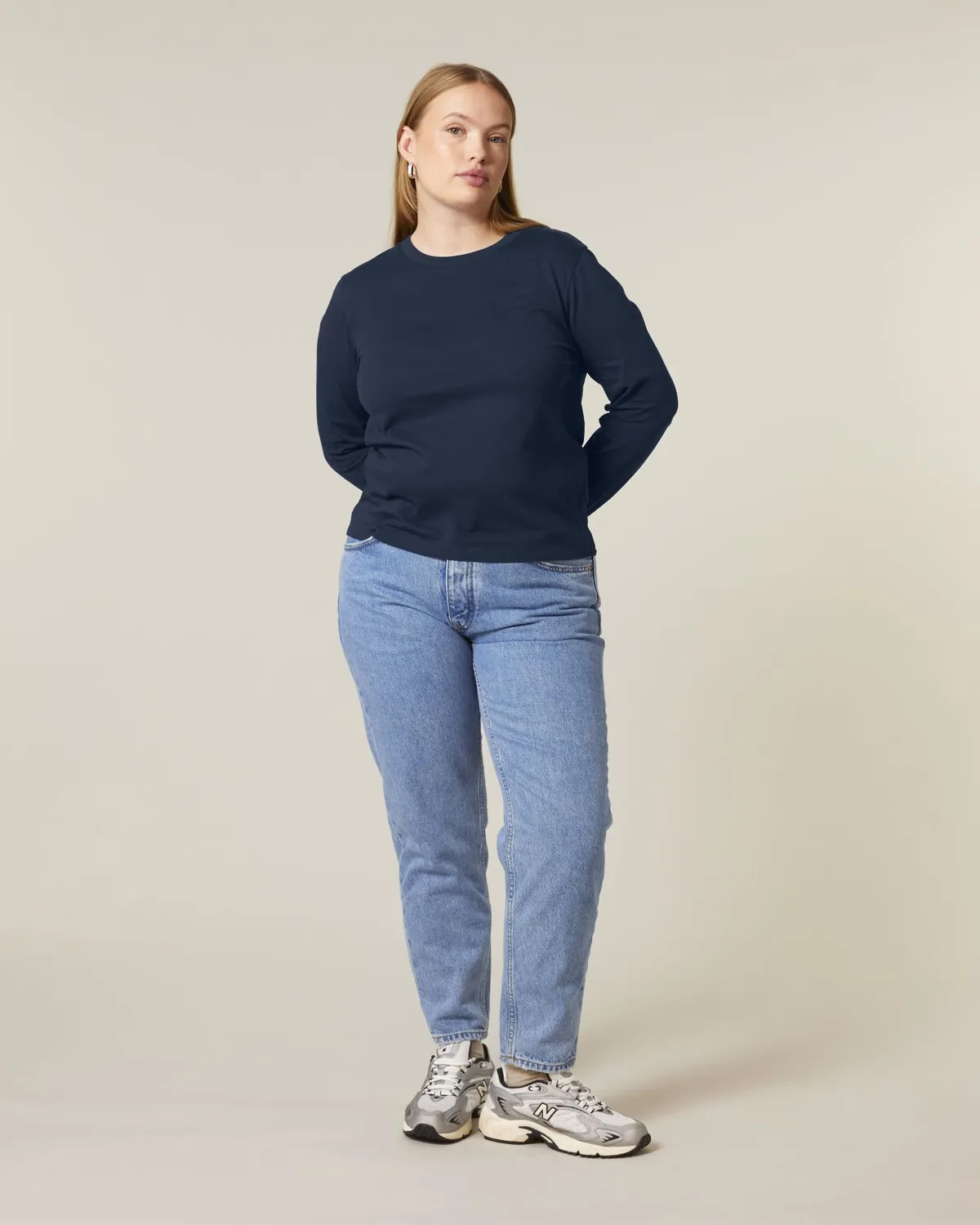 Stella Muser Long Sleeve in french navy, voorkant