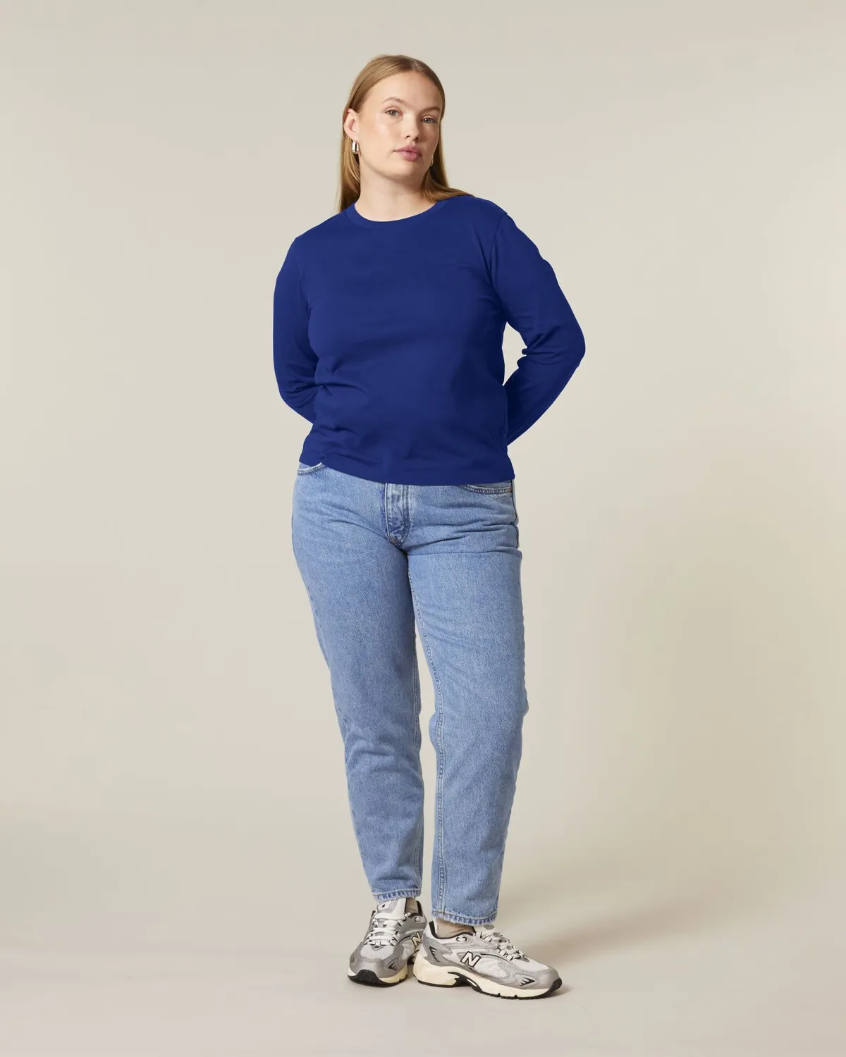 Stella Muser Long Sleeve in worker blue, voorkant